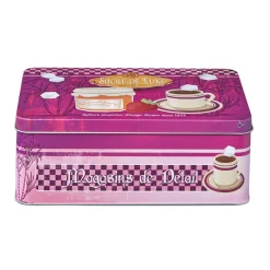 Boîte à sucre en métal design vintage luxe rose fuchsia^Gifi Hot