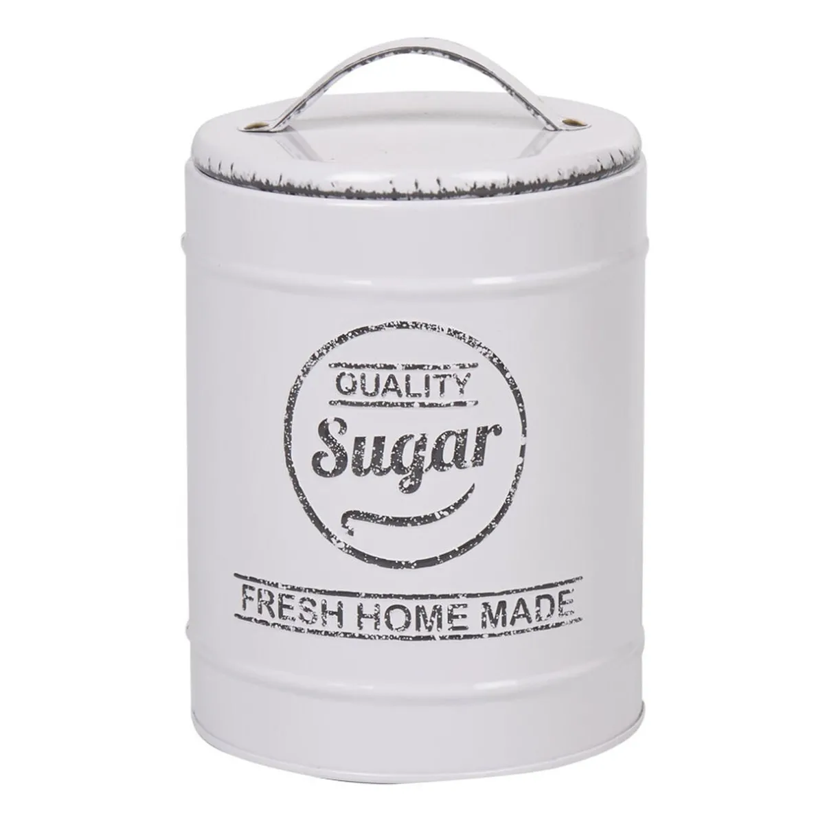 Boîte à sucre métal blanc cassé^Gifi Online