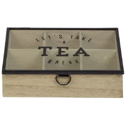 Boîte à thé 6 compartiments Tea break^Gifi Best