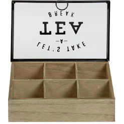 Boîte à thé 6 compartiments Tea break^Gifi Best