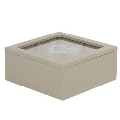 Boîte à thé bois gris^Gifi New