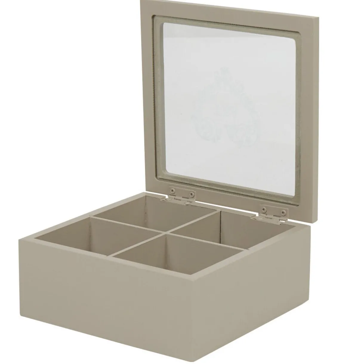 Boîte à thé bois gris^Gifi New