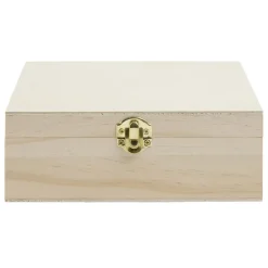 Boîte à thé en bois à personnaliser 20xH7x15cm^Gifi