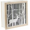 Rangement|Gifi Boîte à thé en bois déco nature cerf blanc