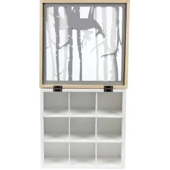 Rangement|Gifi Boîte à thé en bois déco nature cerf blanc