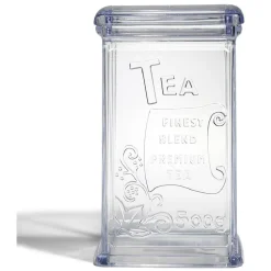 Boîte à thé 500g en plastique transparent 11,5x9xH19cm^Gifi New