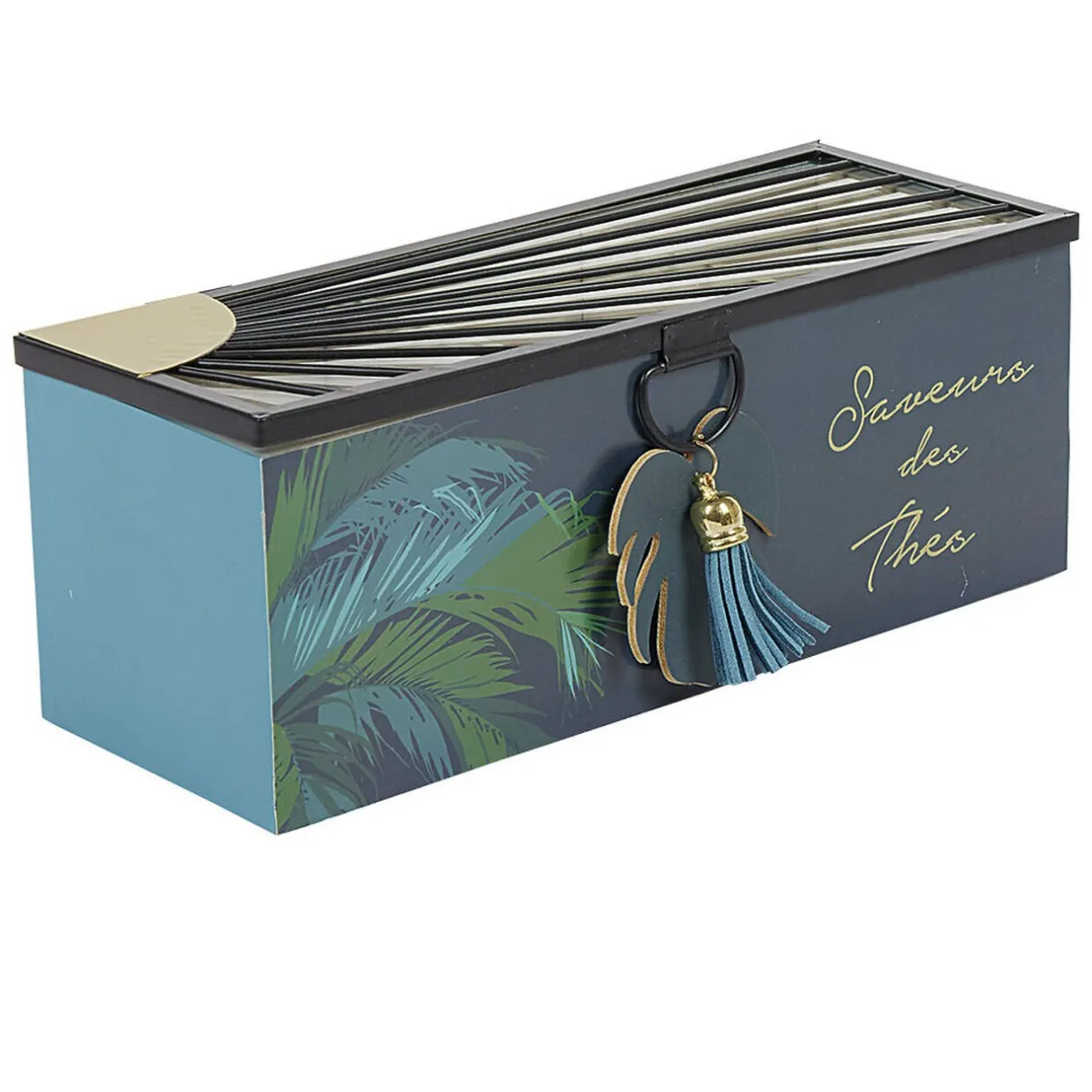 Rangement|Gifi Boîte à thé inscription Saveurs des Thés tropical