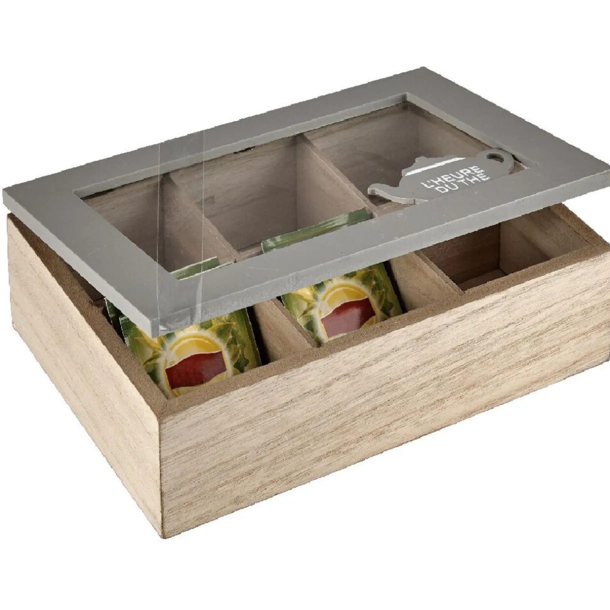 Boîte à thé mdf beige taupe^Gifi Online