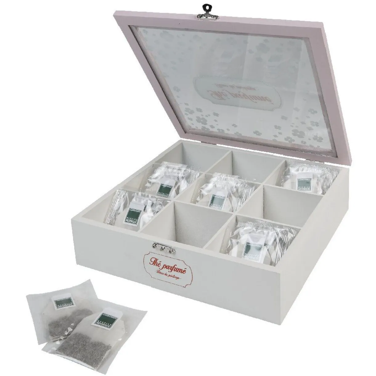 Boîte à thé motif fleur de cerisier^Gifi New