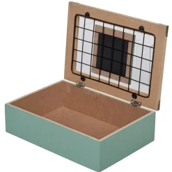 Boîte à thé My little garden en bois couvercle aluminium^Gifi Online