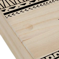 Boîte à thé noir naturel 8 casiers avec couvercle coulissant^Gifi Best