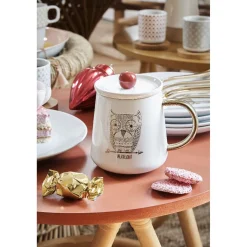 Boîte à thé ronde avec 3 compartiments en métal^Gifi Clearance