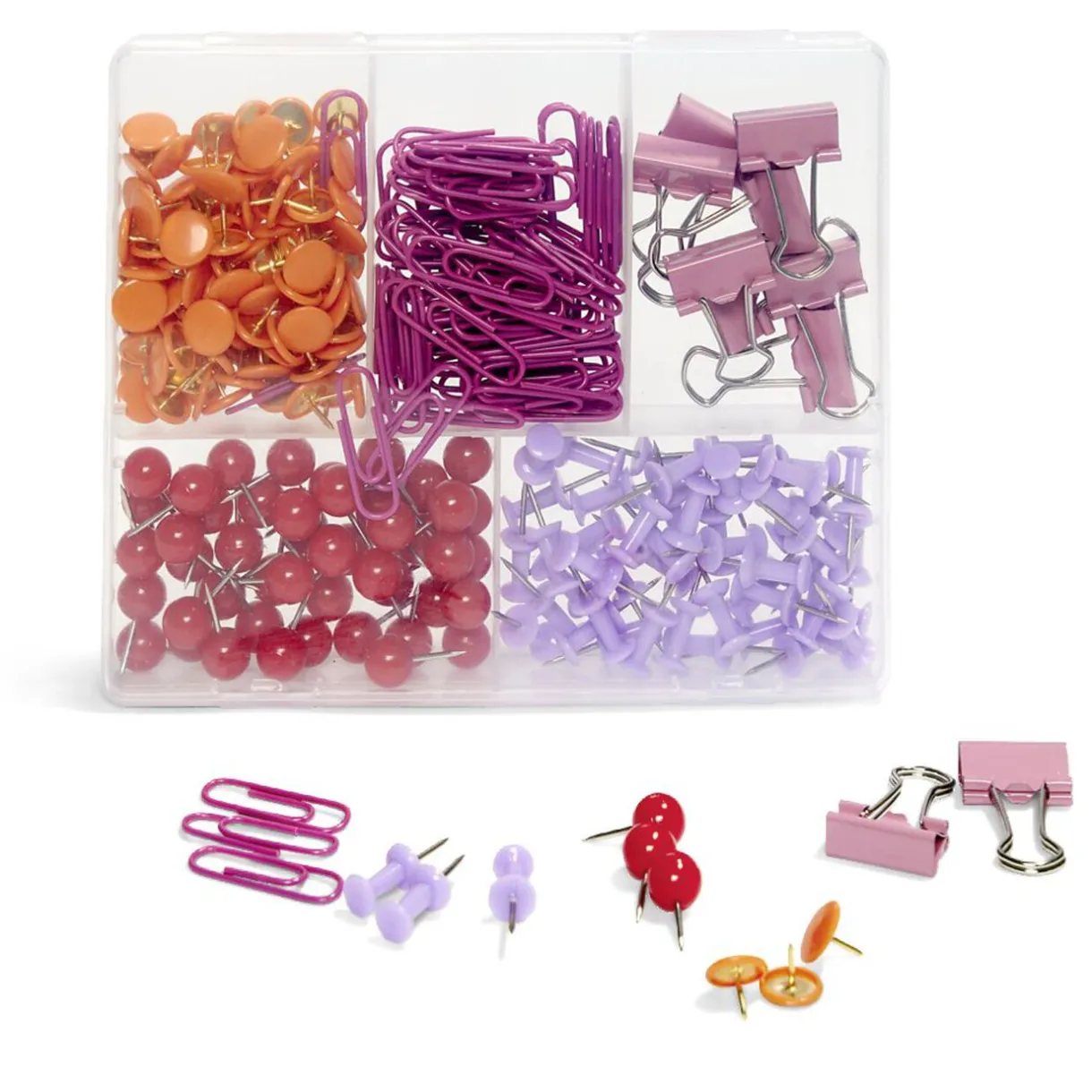 Online Gifi Boîte accessoires de bureau trombones, pinces et punaises