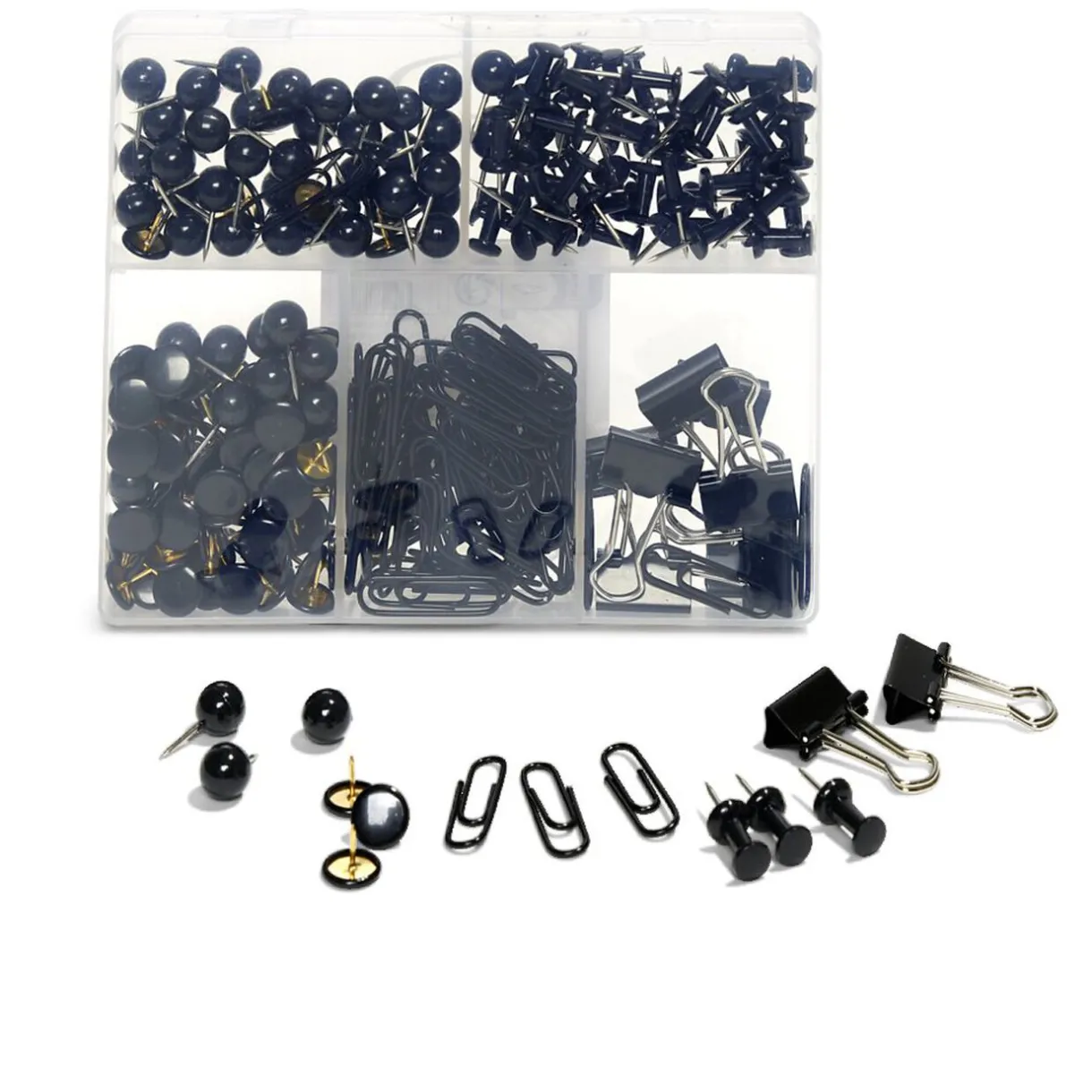 Online Gifi Boîte accessoires de bureau trombones, pinces et punaises