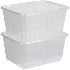 Boîte alimentaire 1,8 L transparente x2^Gifi Hot