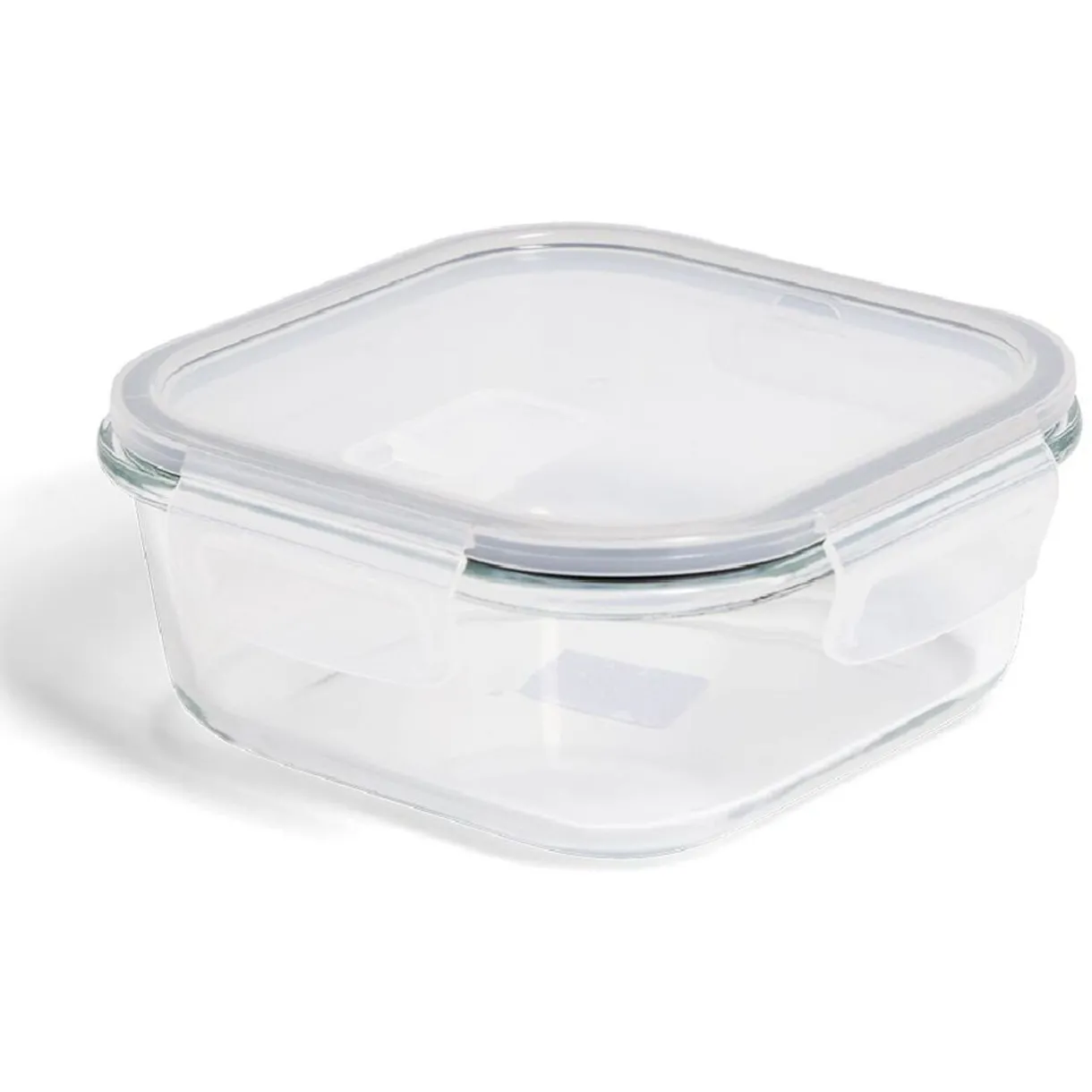 Boîte alimentaire carrée en verre avec couvercle étanche à clips 800ml^Gifi Clearance