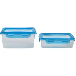 Boîte alimentaire en plastique avec couvercle flexible en silicone x2^Gifi