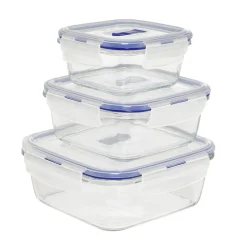 Boîte alimentaire en verre trempé transparent x3^Gifi Clearance