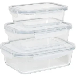 Boîte alimentaire en verre x3^Gifi Outlet