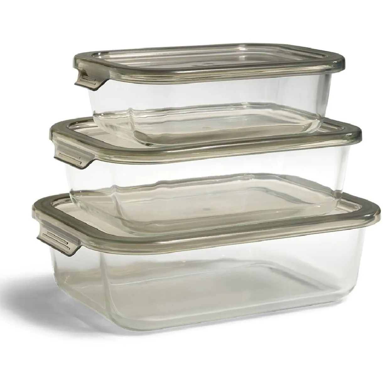 Boîte alimentaire en verre avec couvercle étanche à clips 1L^Gifi Best