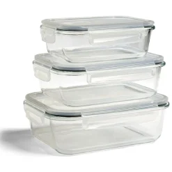 Boîte alimentaire en verre avec couvercle plastique à clips 1,1L^Gifi Hot