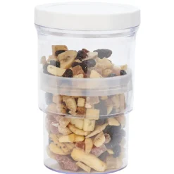 Boîte alimentaire extensible transparente couvercle blanc^Gifi