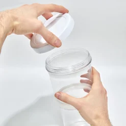 Boîte alimentaire extensible transparente couvercle blanc^Gifi