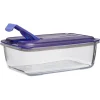 Boîte alimentaire Luminarc Easy Box verre transparent et bleu 122 cl^Gifi Clearance