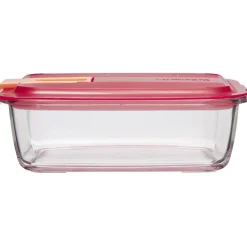 Boîte alimentaire Luminarc verre Esay Box transparent et rouge 122 cl^Gifi Hot