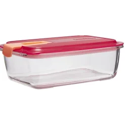Boîte alimentaire Luminarc verre Esay Box transparent et rouge 122 cl^Gifi Hot