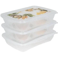 Boîte alimentaire motif légumes et fruits 1 L x3^Gifi Discount