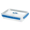 Boîte alimentaire rectangulaire transparente bleu et blanc 2L^Gifi Clearance