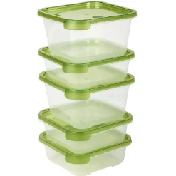 Boîte alimentaire transparente et verte x5^Gifi Sale