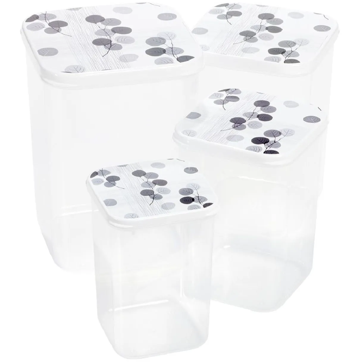 Boîte alimentaire transparent couvercle imprimé x4^Gifi Outlet