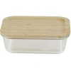 Boîte alimentaire verre avec couvercle bambou 1 000 ml^Gifi Clearance