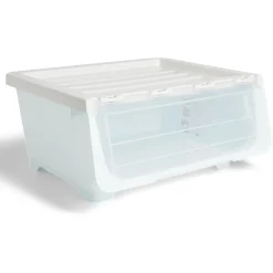 Rangement|Gifi Boîte avec couvercle 29L bleu 43xH21x37cm