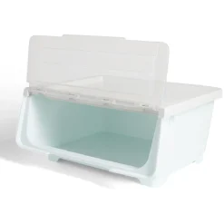 Rangement|Gifi Boîte avec couvercle 29L bleu 43xH21x37cm