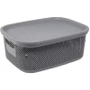 Entretien Du Linge|Gifi Boîte avec couvercle 12L gris