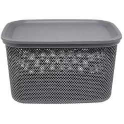 Entretien Du Linge|Gifi Boîte avec couvercle 18L gris