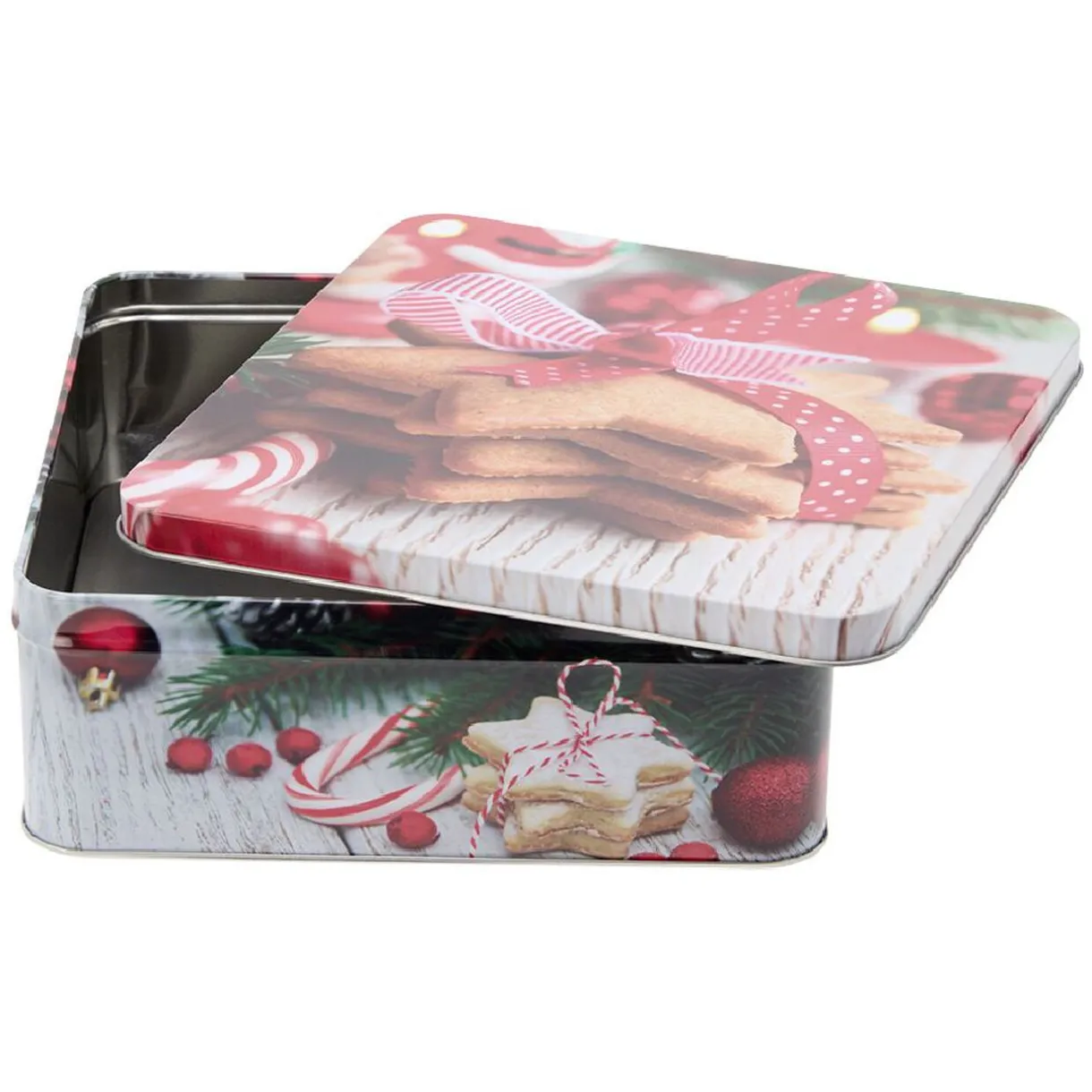 Boîte carrée en métal pour gâteaux de Noël^Gifi Outlet