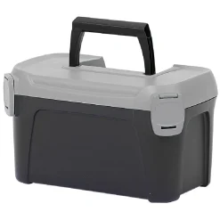 Rangement|Gifi Boîte de bricolage en plastique noir et gris x2