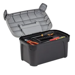 Rangement|Gifi Boîte de bricolage en plastique noir et gris x2