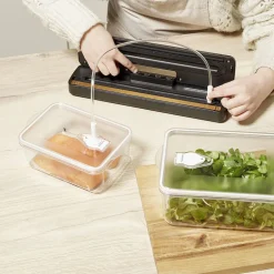 Boîte de conservation sous vide 1L - 18,5x16,5xH6,2cm^Gifi