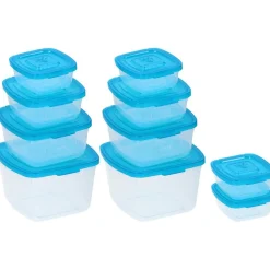 Boîte de conservation transparente couvercle bleu x10^Gifi Discount