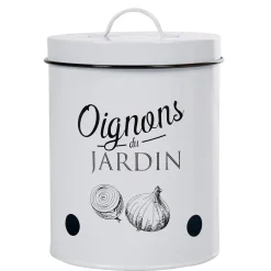 Boîte de conservation vintage en métal pour oignons^Gifi New