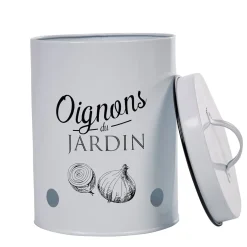 Boîte de conservation vintage en métal pour oignons^Gifi New