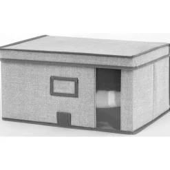 Rangement|Gifi Boîte de rangement à fenêtre grise L