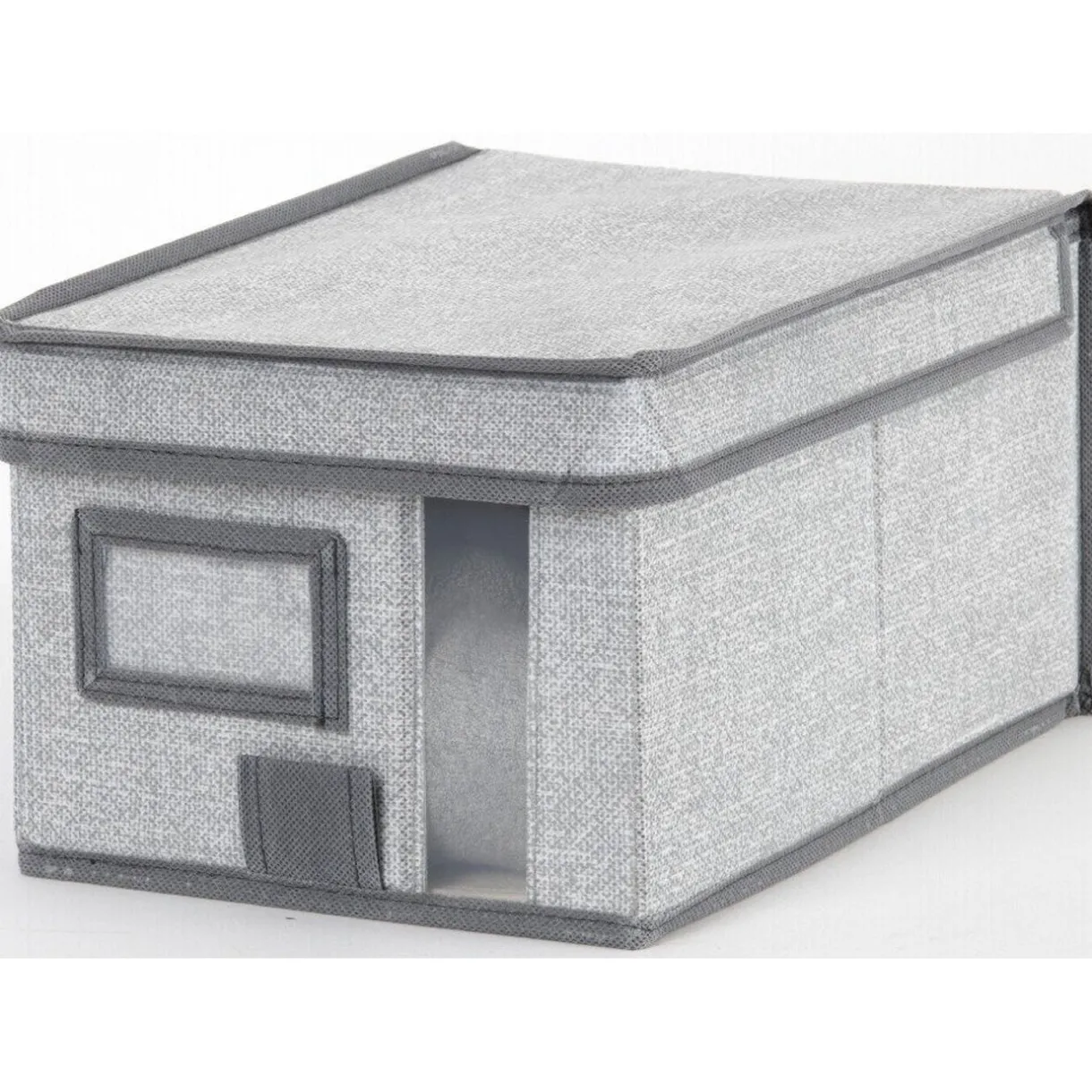 Rangement|Gifi Boîte de rangement à fenêtre grise XS