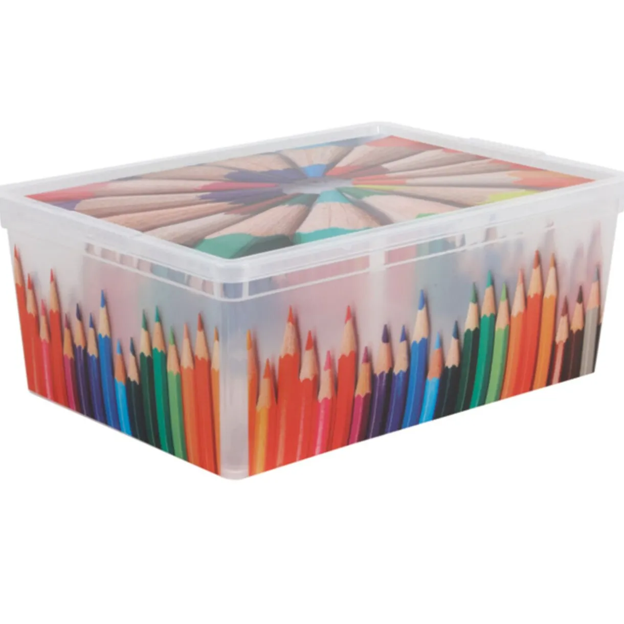 Rangement|Gifi Boîte de rangement 18 L motif crayon