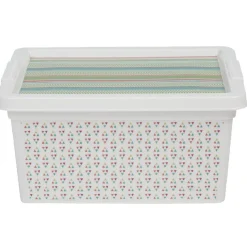 Entretien Du Linge|Gifi Boîte de rangement 2 L multicolore exotique